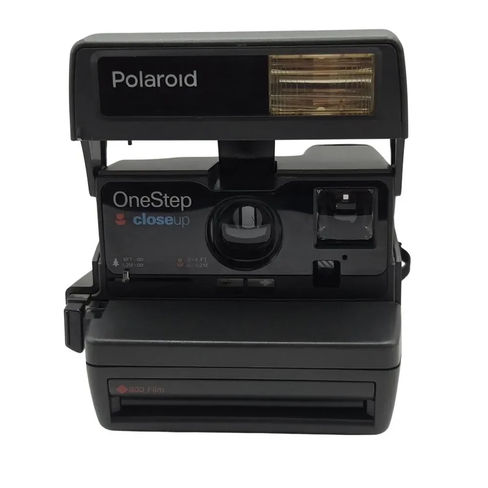Vintage Polaroid One Step Close-Up 600 Instant Film Camera Black